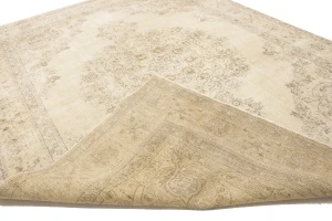 Muted Color Floral 10X13 Antique Distressed Oriental Rug