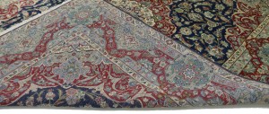 Vintage Dark Navy Traditional 10X13 Isfahan Persian Rug