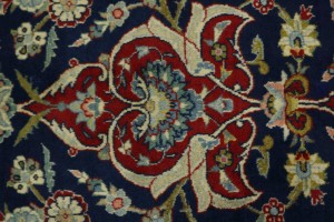 Vintage Dark Navy Traditional 10X13 Isfahan Persian Rug