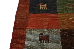 Multicolored Tribal 3X5 Gabbeh Persian Rug