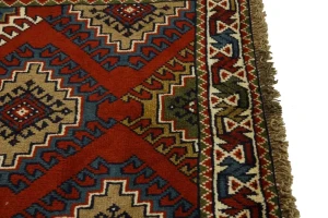Dark Orange Tribal 3X6 Ghoochan Persian Wool Rug