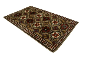 Khaki Tribal 4X6'5 Ghoochan Persian Rug