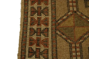 Khaki Tribal 4X6'5 Ghoochan Persian Rug
