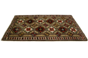 Khaki Tribal 4X6'5 Ghoochan Persian Rug