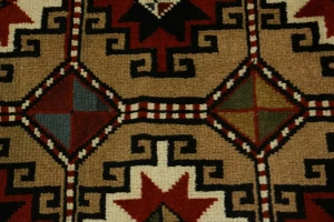 Khaki Tribal 4X6'5 Ghoochan Persian Rug