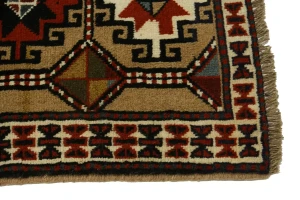 Khaki Tribal 4X6'5 Ghoochan Persian Rug