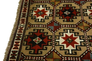 Khaki Tribal 4X6'5 Ghoochan Persian Rug