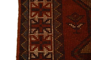 Orange-red Tribal 4X6 Ghoochan Persian Rug