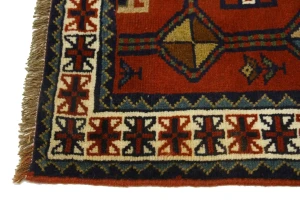 Orange-red Tribal 4X6 Ghoochan Persian Rug