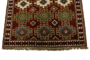 Red Tribal 4X6'5 Ghoochan Persian Rug
