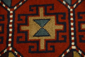 Orange-red Tribal 4X7 Ghoochan Persian Rug