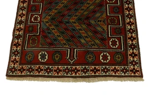 Orange-red Tribal 4X6 Ghoochan Persian Rug