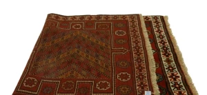 Orange-red Tribal 4X6 Ghoochan Persian Rug