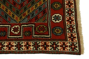 Orange-red Tribal 4X6 Ghoochan Persian Rug