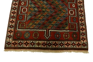 Orange-red Tribal 4X6 Ghoochan Persian Rug