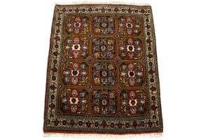 Burnt Orange Floral 2X3 Bidjar Persian Rug