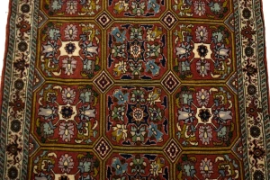 Burnt Orange Floral 2X3 Bidjar Persian Rug