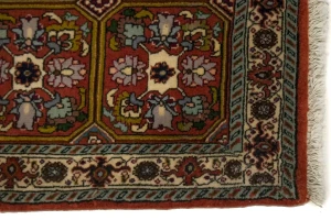 Burnt Orange Floral 2X3 Bidjar Persian Rug