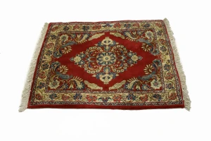 Orange-red Pictorial 2X3 Bidjar Persian Rug