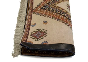 Vintage Beige Tribal 2X2 Abadeh Persian Square Rug
