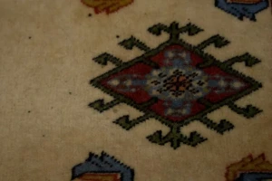 Vintage Beige Tribal 2X2 Abadeh Persian Square Rug