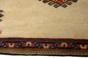 Vintage Beige Tribal 2X2 Abadeh Persian Square Rug