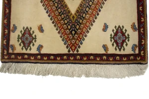 Vintage Beige Tribal 2X2 Abadeh Persian Square Rug