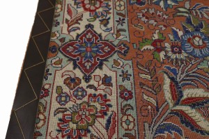 Vintage Rusty Peach Traditional 4X7 Sarouk Persian Rug