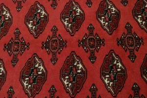 Vintage Red Tribal 3'5X9'7 Turkoman Persian Runner Rug