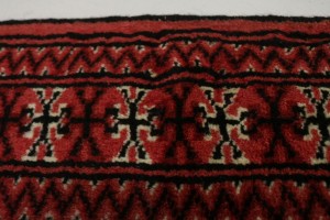 Vintage Red Tribal 3'5X9'7 Turkoman Persian Runner Rug