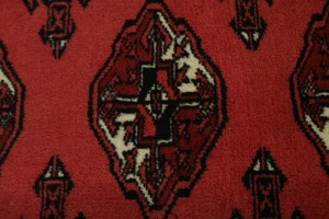 Vintage Red Tribal 3'5X9'7 Turkoman Persian Runner Rug