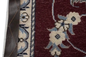 Wine Red Traditional 3X5 Nain Kashmar Persian Rug