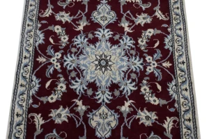 Wine Red Traditional 3X5 Nain Kashmar Persian Rug