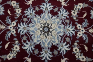 Wine Red Traditional 3X5 Nain Kashmar Persian Rug