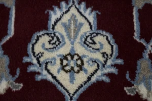 Wine Red Traditional 3X5 Nain Kashmar Persian Rug