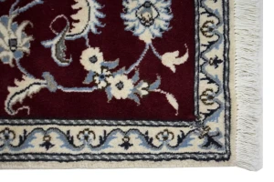 Wine Red Traditional 3X5 Nain Kashmar Persian Rug