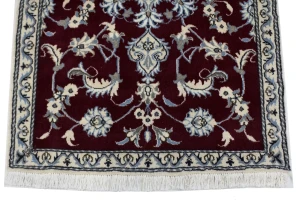 Wine Red Traditional 3X5 Nain Kashmar Persian Rug
