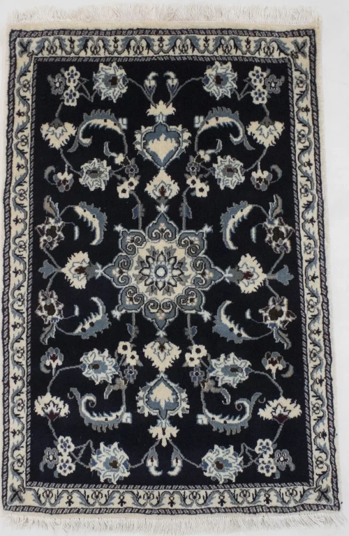 Navy Blue Classic 3X4'5 Nain Persian Rug