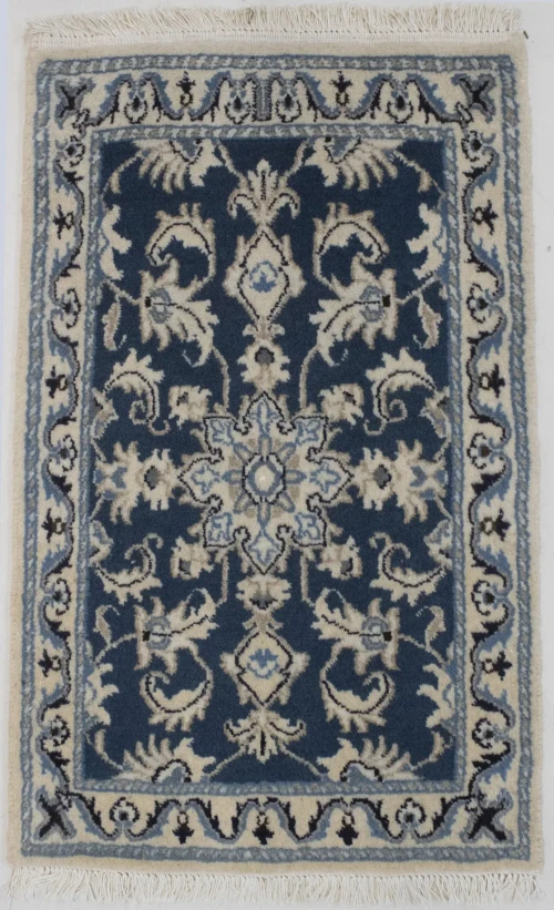 Blue Classic 2X3 Nain Kashmar Persian Rug