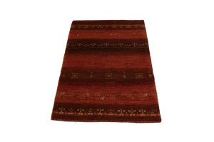 Red Tribal 3X4 Gabbeh Persian Rug