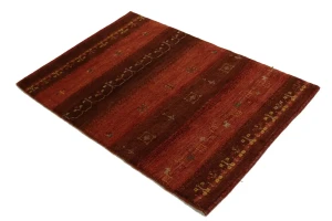 Red Tribal 3X4 Gabbeh Persian Rug