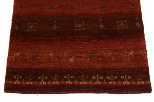 Red Tribal 3X4 Gabbeh Persian Rug
