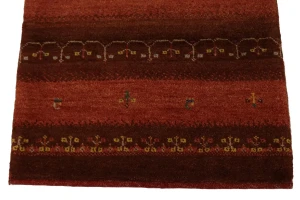 Red Tribal 3X4 Gabbeh Persian Rug