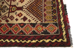 Khaki Tribal Geometric 3X6 Balouch Persian Rug