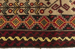 Khaki Tribal Geometric 3X6 Balouch Persian Rug