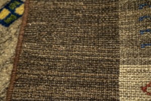 Multicolored Checkered 5X6'5 Gabbeh Persian Rug