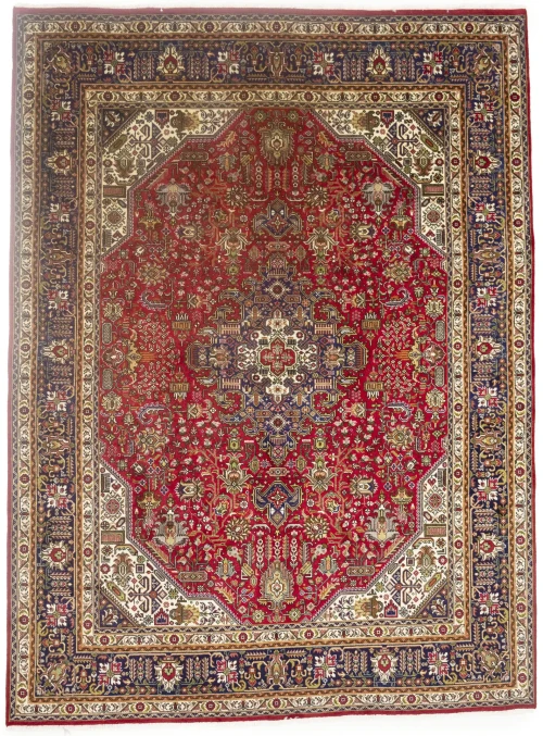 Red Vintage Traditional 8X11 Tabriz Persian Rug