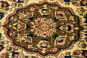 Vintage Rusty Brown Floral Garden 7X10 Bakhtiari Persian Rug
