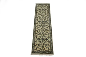 Cream Traditional 2'5X9'6 Nain Kashmar Persian Runner