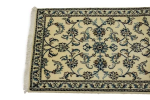Cream Traditional 2'5X9'6 Nain Kashmar Persian Runner
